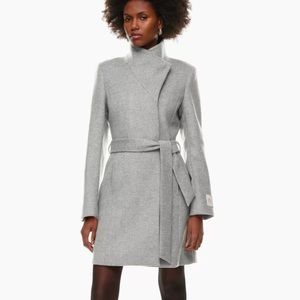 Aritzia Connor Coat in Light Gray